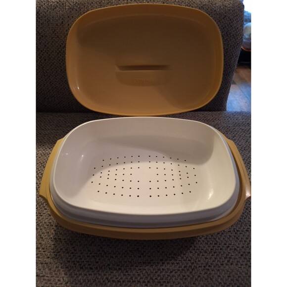 Vintage‎ 1970's Tupperware Harvest Gold Steamer Model #1273 - Picture 6 of 6